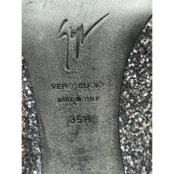 Giuseppe Zanotti Women's Shoes Silver High Heels Open Toe Design Pumps Size 35.5 - Picture 3 of 11